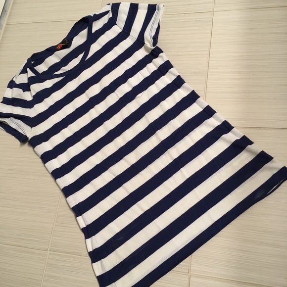 Forever21 Navy & White Super Soft Stretch Tee - Picture 2 of 7